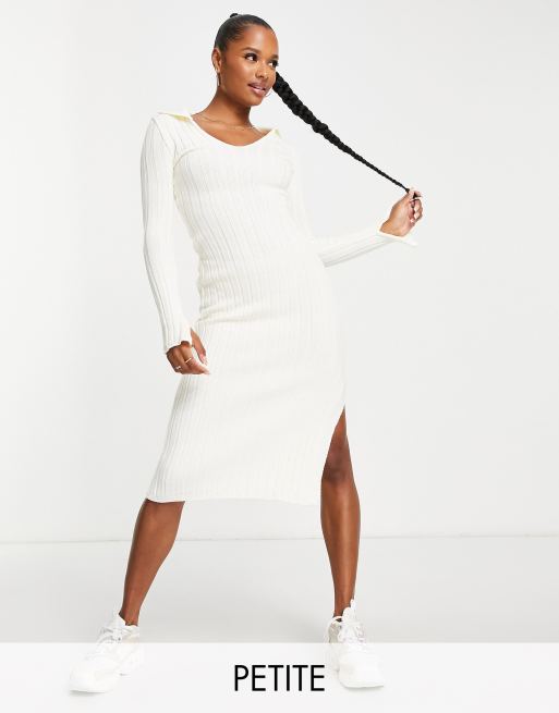 Petite knit 2025 midi dress