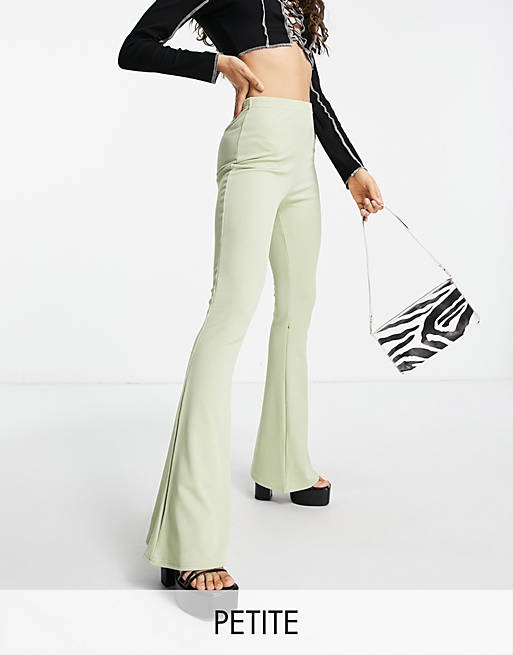 I Saw It First Petite rib flares in sage
