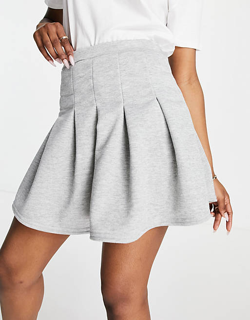 I Saw It First pleated mini tennis skirt in grey