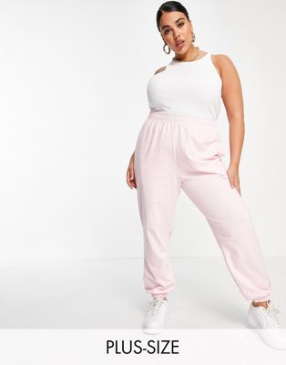 I Saw It First Plus joggers in bubblegum pink | ASOS