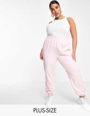 I Saw It First Plus joggers in bubblegum pink | ASOS