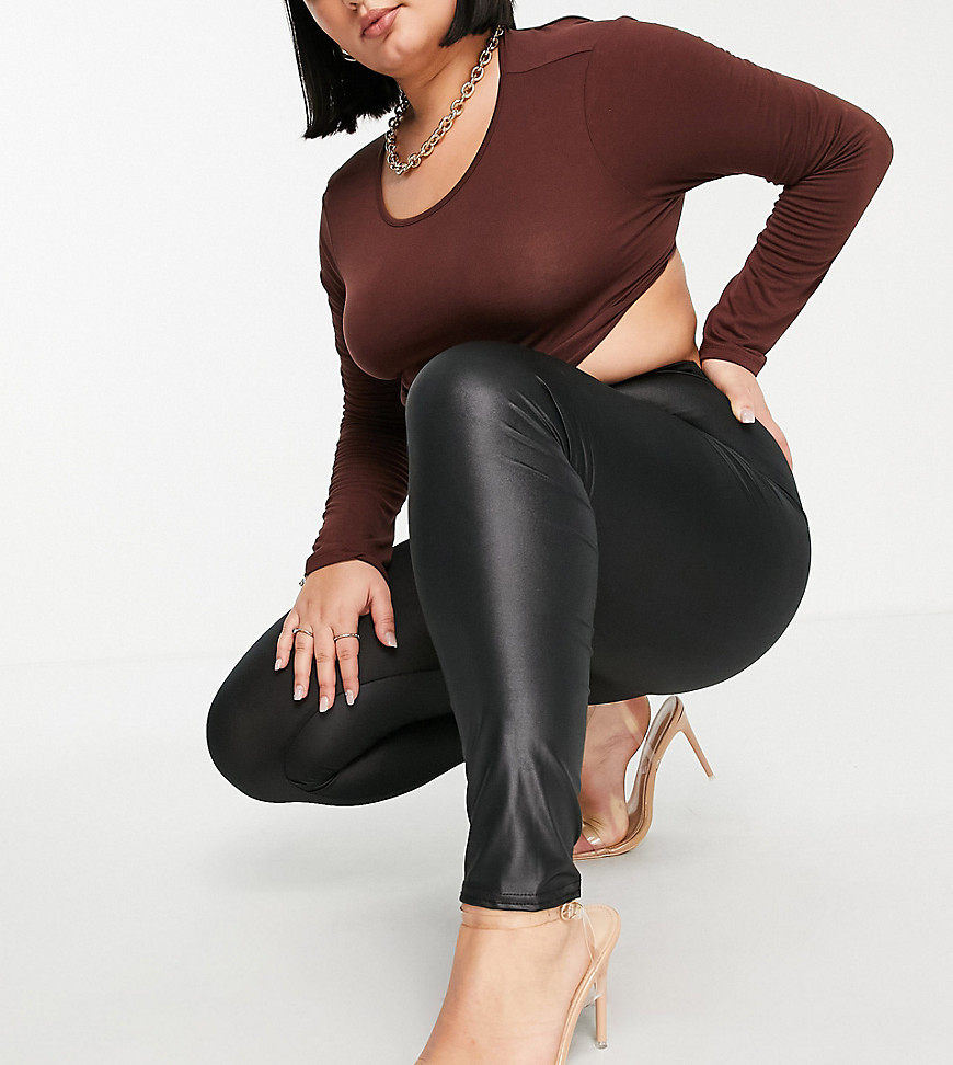 Plus-size leggings by I Saw It First Treat your lower half High rise Elasticated waist Bodycon fit