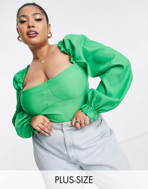 I Saw It First Plus - Top tendance folk - Vert