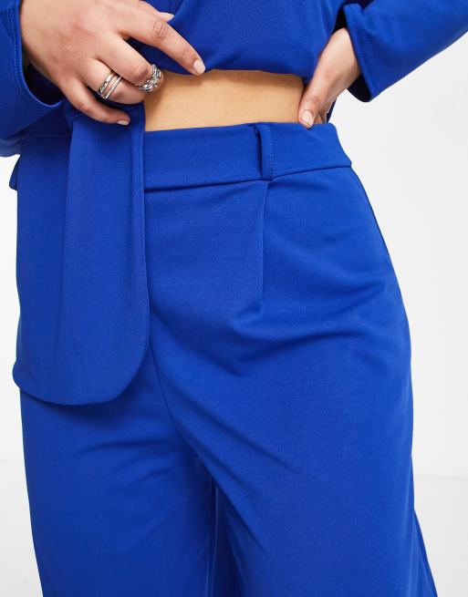 I Saw It First Plus wide leg belted pants in blue - part of a set, 3 of 4