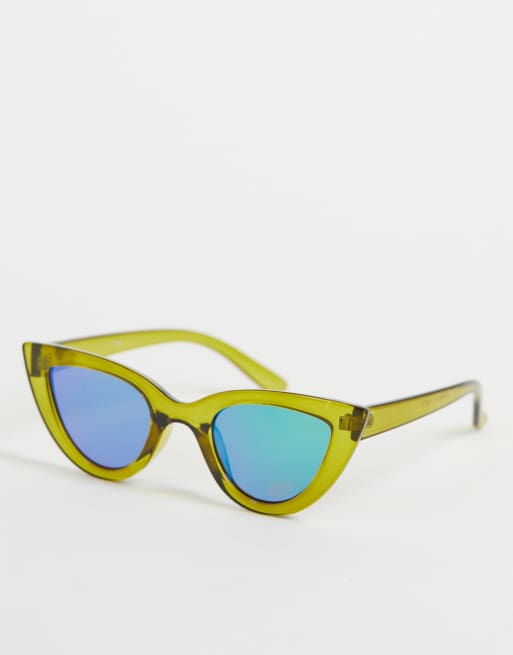I Saw It First - Retro cat eye zonnebril in groen