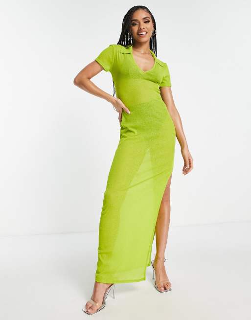 Womens green 2025 maxi dress