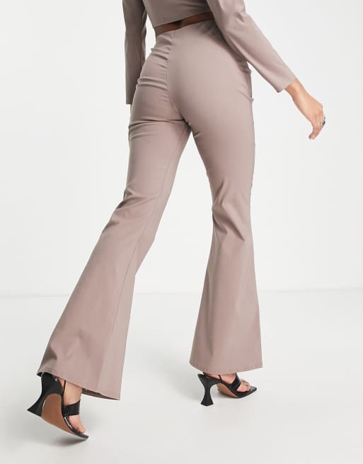 I Saw It First - Skinny flare-broek in stone, deel van co-ord set, 2 van 4