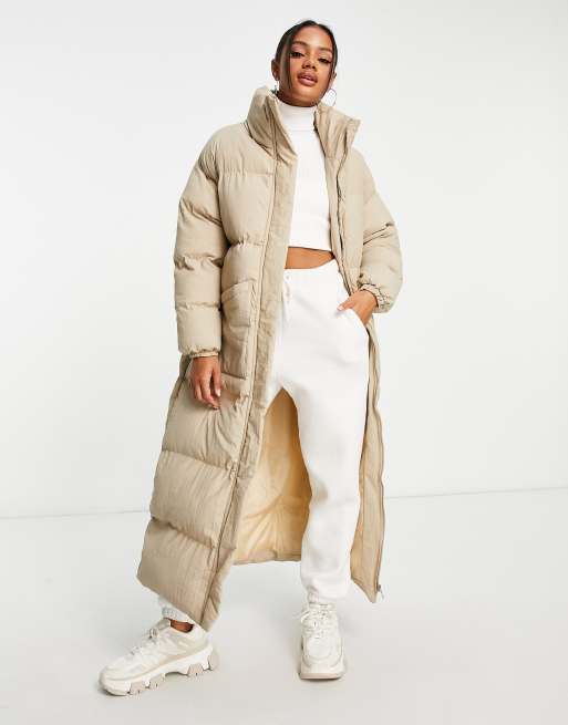 I Saw It First stone longline puffer coat