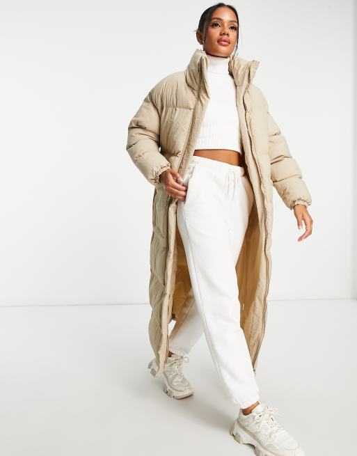 I Saw It First stone longline puffer coat