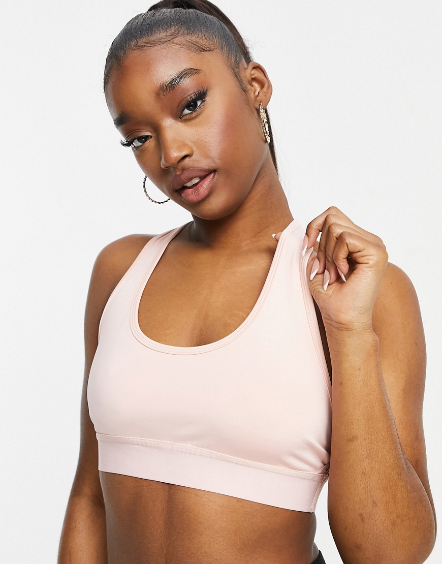 I Saw It First strappy back detail sports bra in baby pink