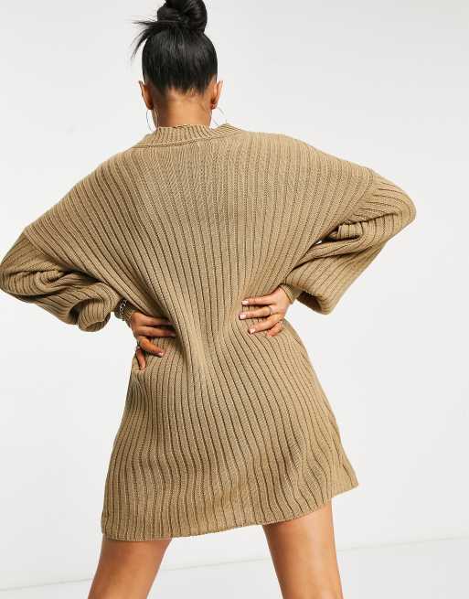 I Saw It First – Strickkleid in Mokka, 2 von 4