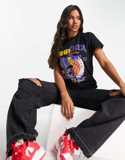 I Saw It First – T-Shirt mit kontrastierendem Motiv in Schwarz