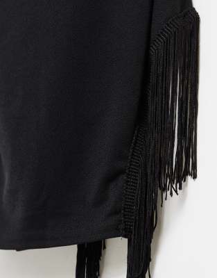 i saw it first black tassel dress