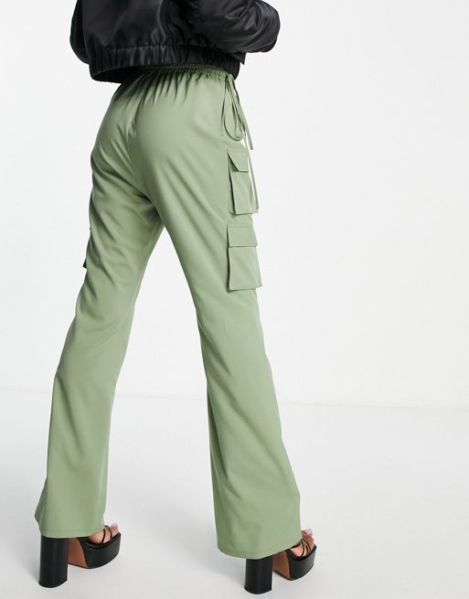 Simmi leather cargo pants (Green)
