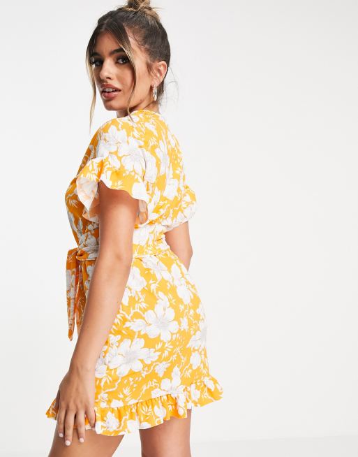 i saw it first orange dress I Saw It First sleeveless blazer dress in orange