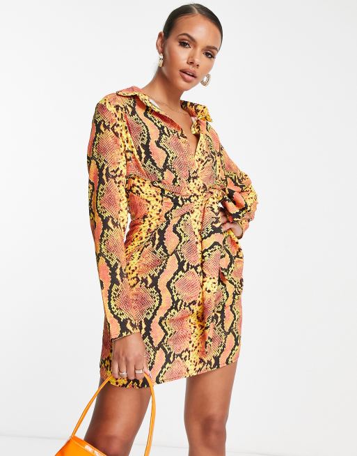 Mango snake outlet dress