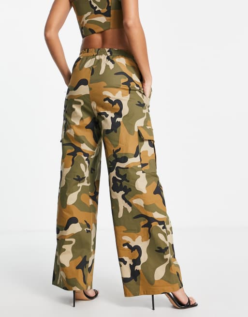 I Saw It First wide leg cargo pants in camo print - part of a set, 3 of 4