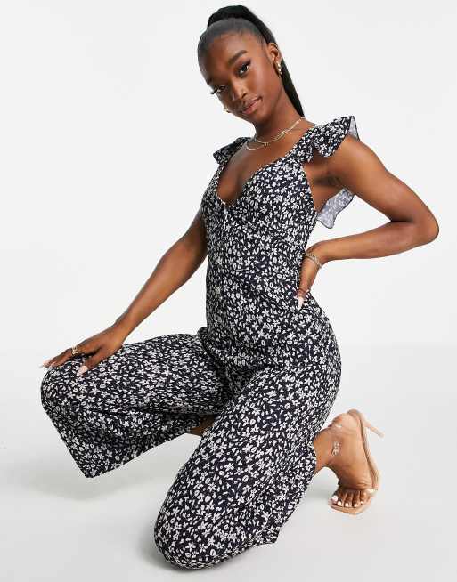 Button cheap culotte jumpsuit