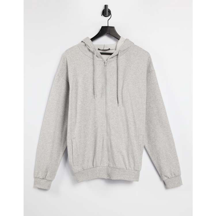 I Saw It First zip up hoodie in gray ASOS