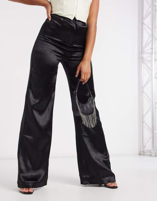 I Saw It First - Pantalon large en satin - Noir, 4 de 4