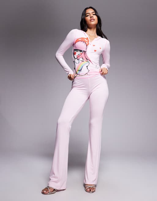 I.AM. GIA x Fafi Blare – Fafinettes – Set, bestehend aus Trainingshose mit Regenbogen-Detail und Kapuzenpullover mit durchgehendem Reißverschluss in Rosa