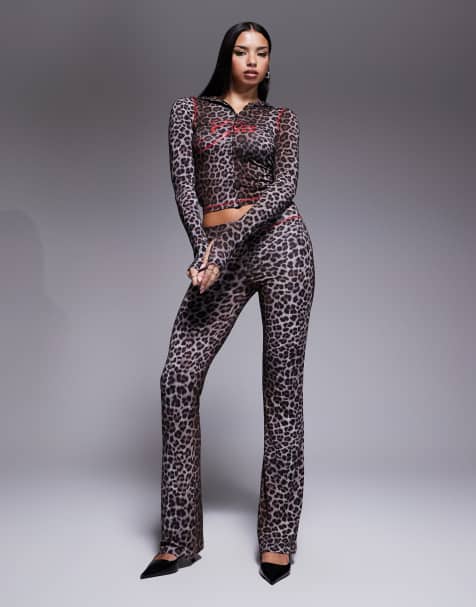 I.AM.GIA - Blare - Co-ord set met hoodie met rits en trainingsbroek in donkere luipaardprint - view 1