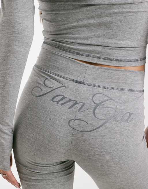 I.AM.GIA Blare logo back print contrast stitch track pant in gray - part of a set