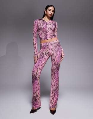 I.am.gia Blare Logo Back Print Contrast Stitch Track Pant Co-ord In Pink