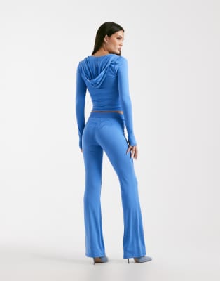 I.am.gia Blare Logo Back Print Contrast Stitch Track Pant In Blue