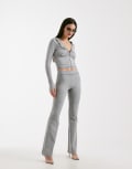 [I.AM.GIA] I.AM.GIA Blare logo back print contrast stitch track pants in grey (part of a set) 2XS GREY