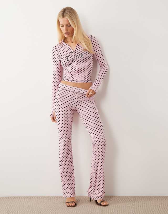 パンツ STAR DOT LACE SHORTS PINK&BLACK igusa Black & Pink