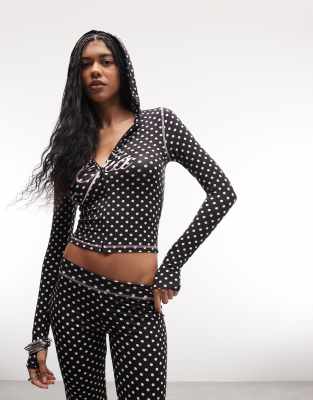 I.am.gia Blare Logo Contrast Stitch Zip Through Hoodie Co-ord In Black