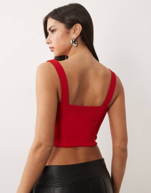 I.AM.GIA Bri soft touch ruched frill edges balconette cups corset