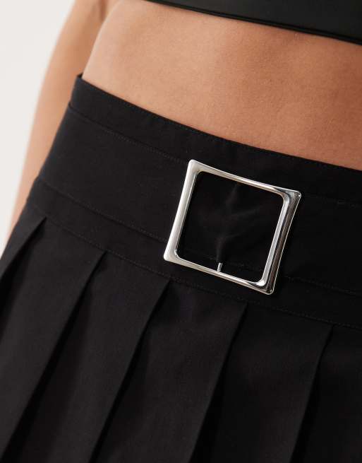 I.AM.GIA - Charmi - Mini jupe-short d'ensemble plissée avec boucle - Noir, 4 de 5