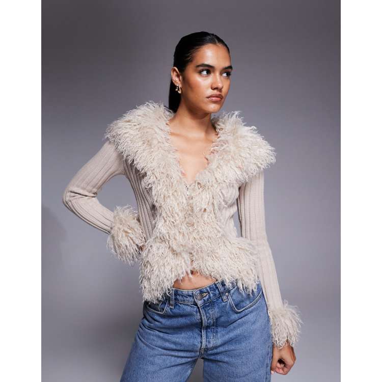 (K03310) エフィ Eaphi SHAGGY KNIT CARDIGAN eaphi shaggy knit cardigan
