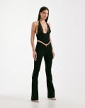 [I.AM.GIA] I.AM.GIA Ellena 2.0 v front flared pants in black (part of a set) 2XS BLACK