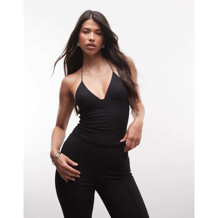 I.AM.GIA Ellery strappy butterfly pattern open back cami top and