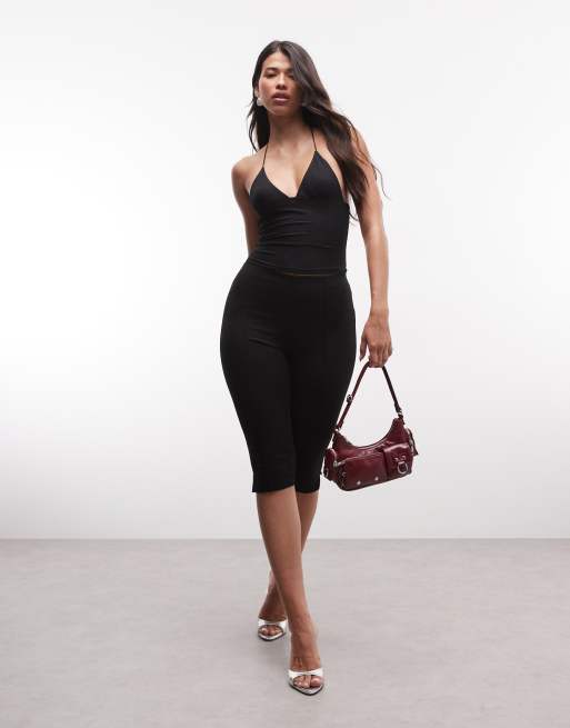 I.AM.GIA Ellery strappy butterfly pattern open back cami top in black, 2 of 4