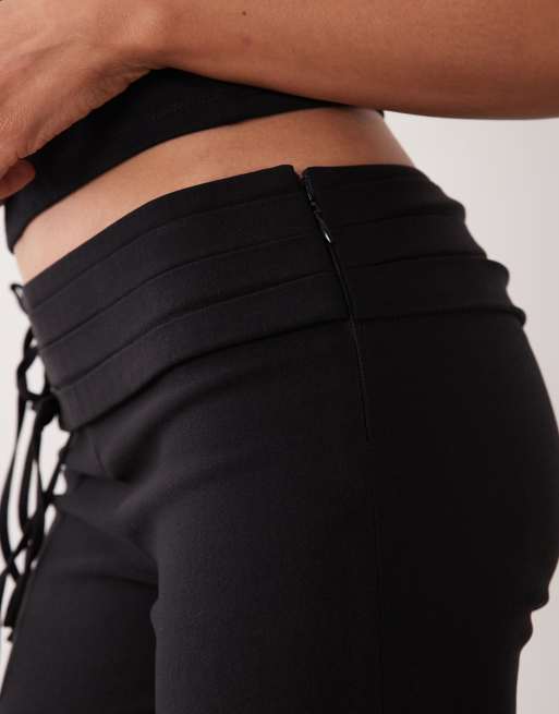 I.AM.GIA Mara foldover waistband tailored pants in black, 2 of 5