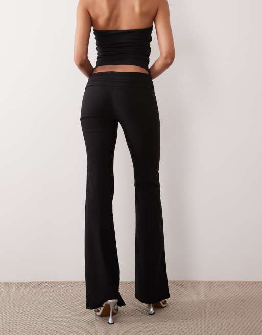 I.AM.GIA Mara foldover waistband tailored pants in black, 5 of 5