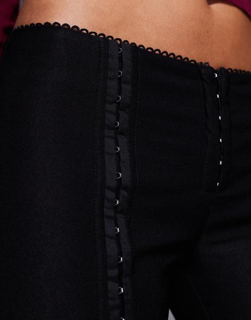 I.AM.GIA Ronan low rise hook and eye seam detailing kick flare