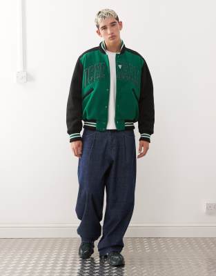Icecream Ice Cream College Varsity Bomber Jacket In Multi