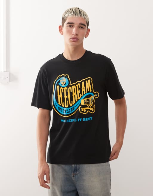 Ice Cream convenience t-shirt in black