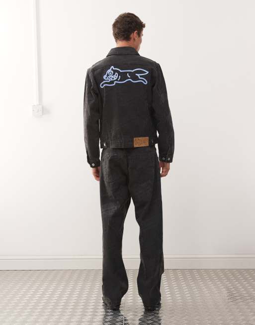 Ice Cream - Every Flavour - Double Scoop - Denim jeans met rechte pijpen in zwart met ton-sur-ton print