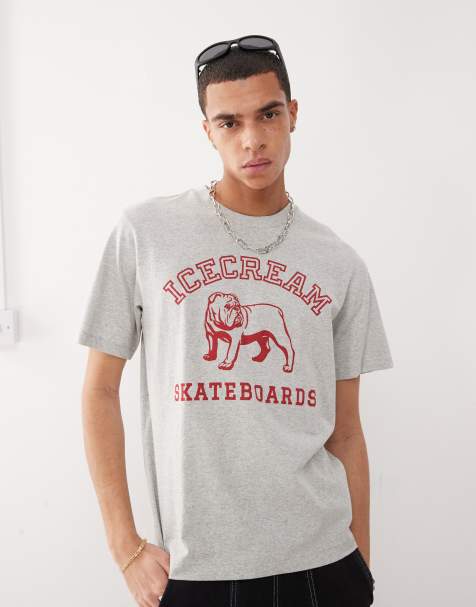 Ice Cream – Grå t-shirt med korta ärmar och Bulldog-tryck - view 1