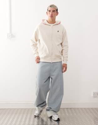 Icecream Ice Cream Gradient Smile Zip Up Hoodie In Neutral