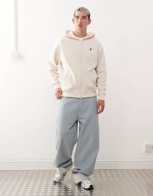 Ice Cream gradient smile zip up hoodie in off white | ASOS