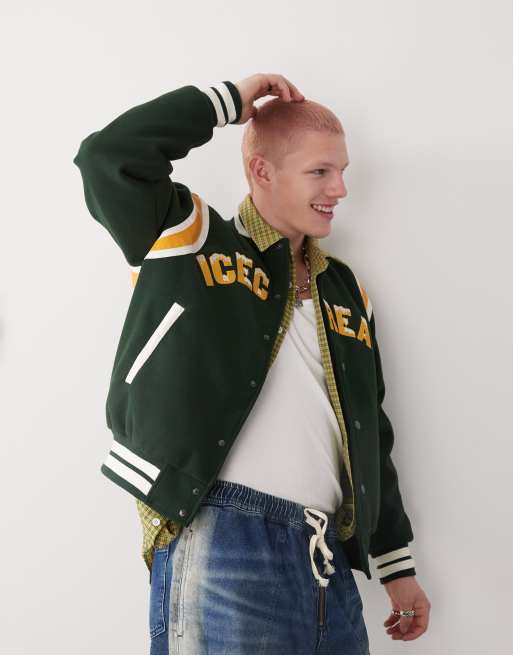 Ice Cream – Grön collegejacka med tryck, 2 av 4