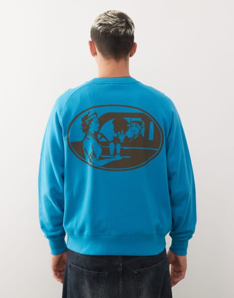Ice Cream sticker sweatshirt in blue - view 1