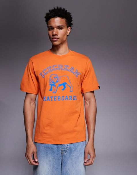 Ice Cream - T-shirt met korte mouwen en bulldog in oranje - view 1